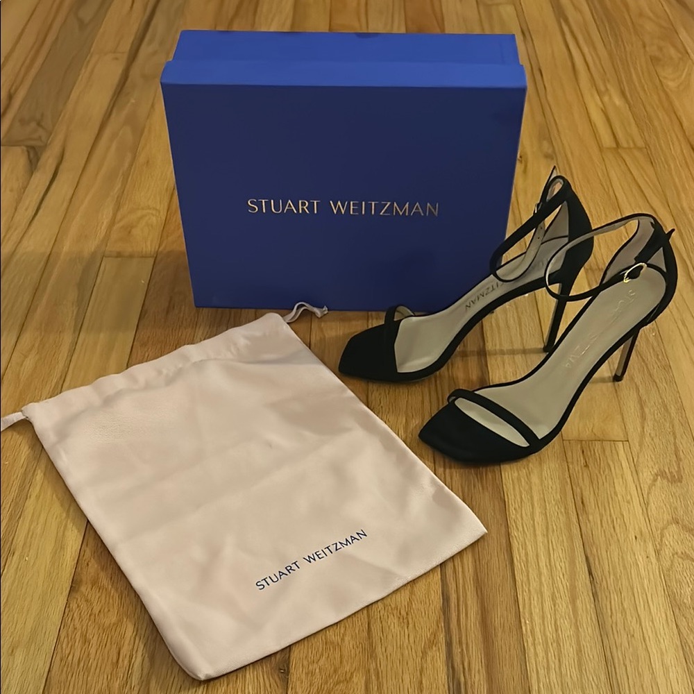 Stuart Weitzman Black Strappy Heels
